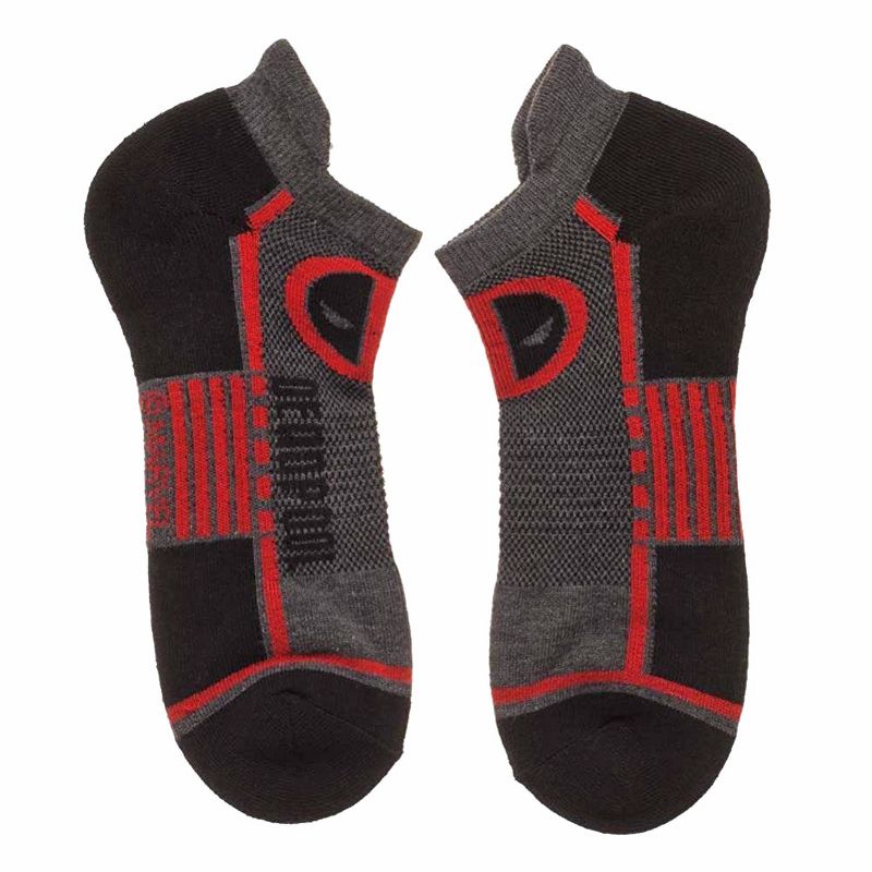 Marvel Deadpool Socks Men's Athletic 3 Pack Ankle Socks Multicoloured, 2 of 5