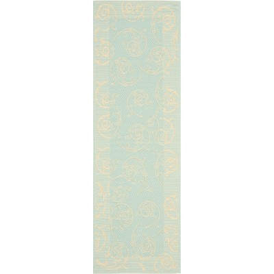 Aqua Elegance Easy-Care Synthetic Indoor/Outdoor Runner Rug, 2'3" x 6'7"