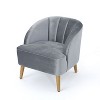 Modern Velvet Accent Chair with wood legs-Christopher Knight Home - 2 of 4
