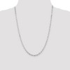 Black Bow Jewelry 3.5mm Sterling Silver D/C Solid Elongated Cable Chain Necklace - 2 of 4