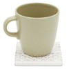 Juvale Set of 6 Wooden White Coasters with Holder for Drinks, Coffee Table, Floral Farmhouse Decor, 3.8 In - 3 of 4