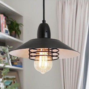 KTMBDW Farmhouse Pendant Light,8.66-inch Barn Vintage Hanging Light Fixture for Kitchen Island,Adjustable Height - 1 of 4