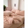 Peach Coral Queen Duvet Cover Set, Soft Microfiber Bedding with Zip Closure, 3pcs 90x90 Inch, Modern Farmhouse Style - 4 of 4