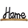 Northlight Metal Home with Heart Sign with Wooden Base - 12" - 4 of 4