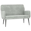 vidaXL Bench Light Gray 42.5 in.x31.1 in.x31.1 in. Velvet - 2 of 4
