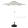 18"Round Patio Umbrella Base with Wheels, Outdoor Umbrella Stand for Universal Umbrella Pole,Black - 4 of 4