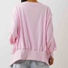 Women's Slouchy Crewneck Sweatshirt - Stretch Polyester Blend with Side Slit Details Cherie Code - 2 of 4