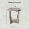 COZAYH Rustic Farmhouse Round End Table with Storage shelf, Accent Side Table for Family or Living Room and Small Spaces in Homes, Living Room, Grey - 2 of 4