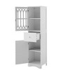 NicBex Freestanding Tall Bathroom Storage Cabinet,Bathroom Floor Cabinet with Acrylic Door,Storage Cabinet with Drawer & Adjustable Shelves - 2 of 4