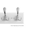 Wall Hook Rail - Mounted Hanging Rack with 6 Hooks for Entryway, Hallway, or Bedroom - Storage Solution for Coats, Towels, Bags by Lavish Home (Brown) - 3 of 4