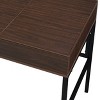 Vynxaria Ergonomic Oak/Black Desk 1 Drawer USB Charging Port for Productive Work Study Zones - 3 of 4