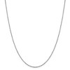 Black Bow Jewelry 1.25mm 14k White Gold Diamond Cut Solid Rolo Chain Necklace - 3 of 4