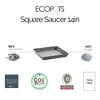 Ecopots Square Plastic Modern In/Outdoor Planter Flower Pot Saucer - 2 of 3