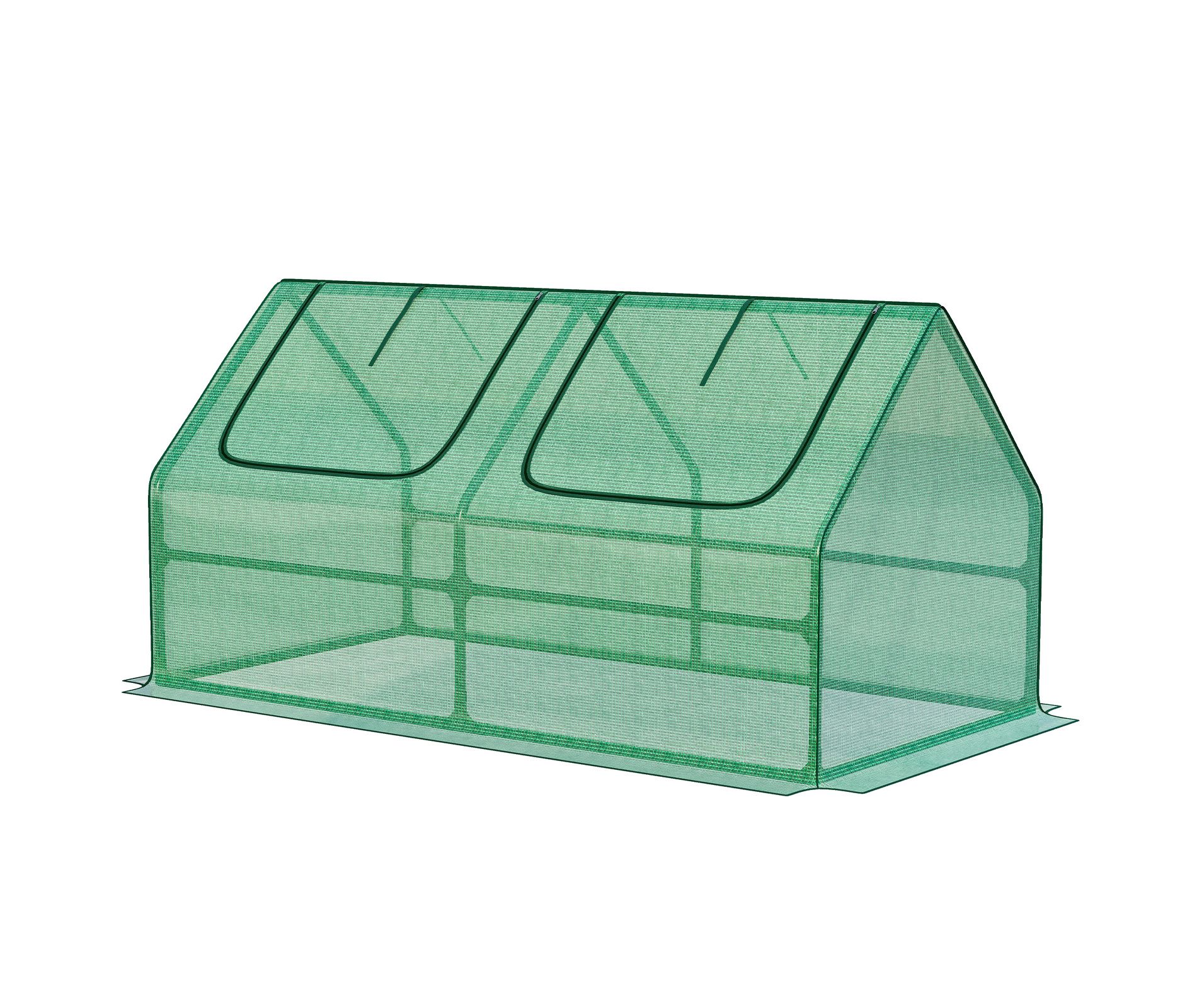 Aoodor Mini Greenhouse with Zipper Doors, Portable Garden Greenhouse with Roll-up Zipper Doors, UV-Protected for Outdoor Plants