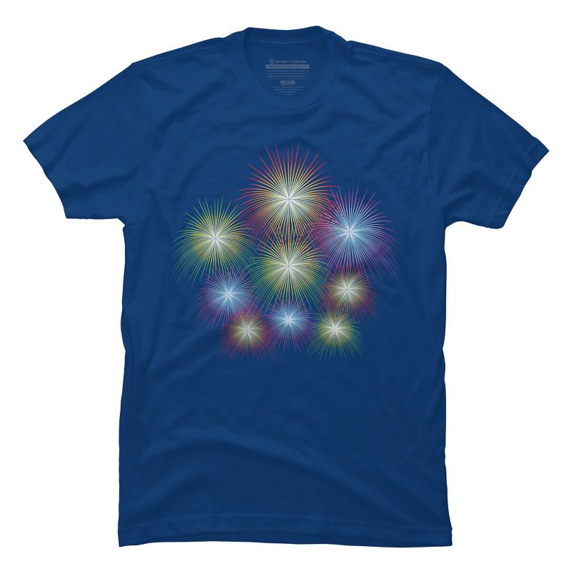 Men's Design By Humans July 4th Fireworks Display By  T-Shirt, 1 of 3