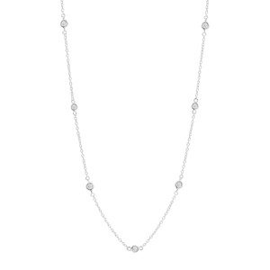 Silpada 'Allium' Circular Station Necklace with Cubic Zirconia in Sterling Silver - 1 of 4