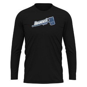 Brandeis University Adult Sport Long Sleeve Shirt Primary Logo, Athletic Heather - 1 of 4