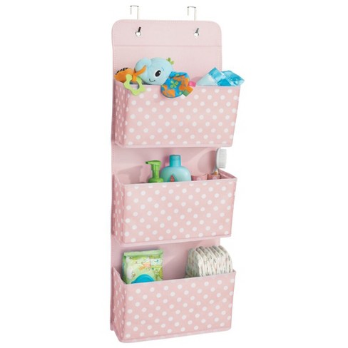 Hanging Closet Organizer - Plastic - Pink - White from Apollo Box