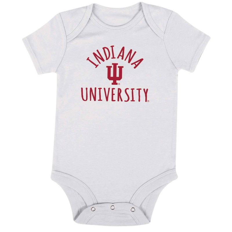 NCAA Indiana Hoosiers Infant Boys&#39; Short Sleeve 3pk Bodysuit Set, 3 of 5