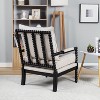 SEYNAR Mid Century Boucle Uplostered Wood Accent Armchair with Cushion - 4 of 4