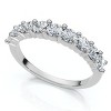 Pompeii3 1Ct TW Diamond Common Prong Stackable Wedding Ring 14k Gold/Platinum Lab Created - 3 of 4