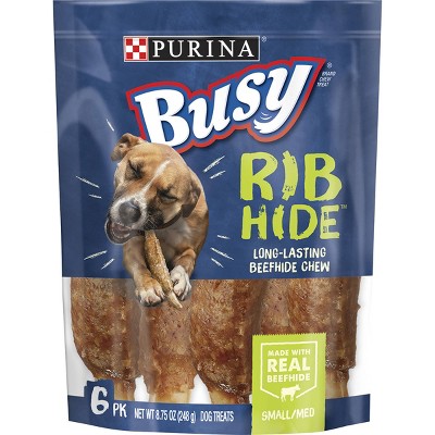 Busy Ribhide Beef Chewy Dog Treats - 6ct