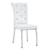 DOMETOUR Dining Chair Set of 2 Retro Faux Alligator Skin Upholstered Electroplated Metal Legs - 2 of 4