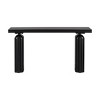 Modern Entryway Console Table, Acacia Veneer Hall Table with Curved Legs, Finish Accent Table for Foyer, Corridor, Living Room-The Pop Home - 4 of 4