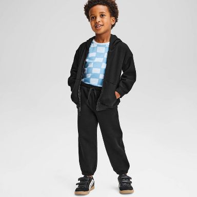 Toddler Boys' Fleece Jogger Pants - Cat & Jack™ Black 12M