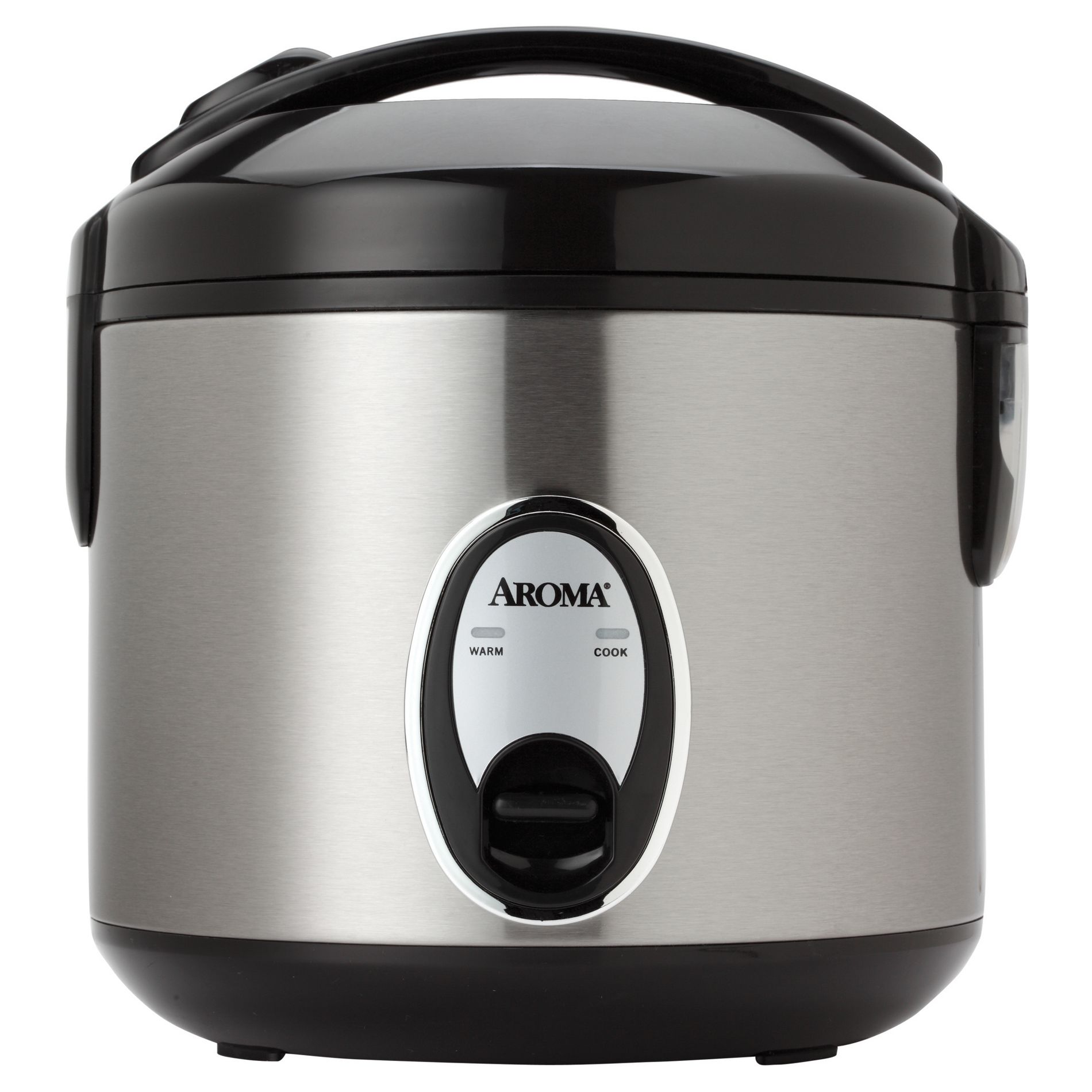 Aroma 8 Cup Rice Cooker Stainless Steel ARC-904SB: Digital Rice Maker, Automatic Shut-Off, Reheat & Steam Functions