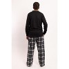 #FollowMe Mens Thermal Henley Pajama Set with Polar Fleece Pants  Warm, Comfy Sleepwear - 3 of 3