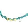 EVERLY JEWELRY | 475ct TGW Turquoise Necklace with Flowers Accents in Gold Tone - 18 in - 3 of 3