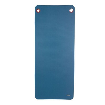 Power Systems Premium Hanging Club Workout Exercise Yoga Pilates Rollable Gym Mat, Ocean Blue