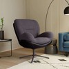 CAVINAS Chenille Swivel Accent Chair with High Backrest and Metal Base,Upholstered Swivel Living Room Chairs,Reading Chairs for Living Room - 2 of 4