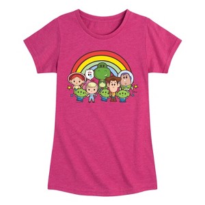 Girls' - Disney - Group Shot Fitted Short Sleeve Graphic T-Shirt - 1 of 4