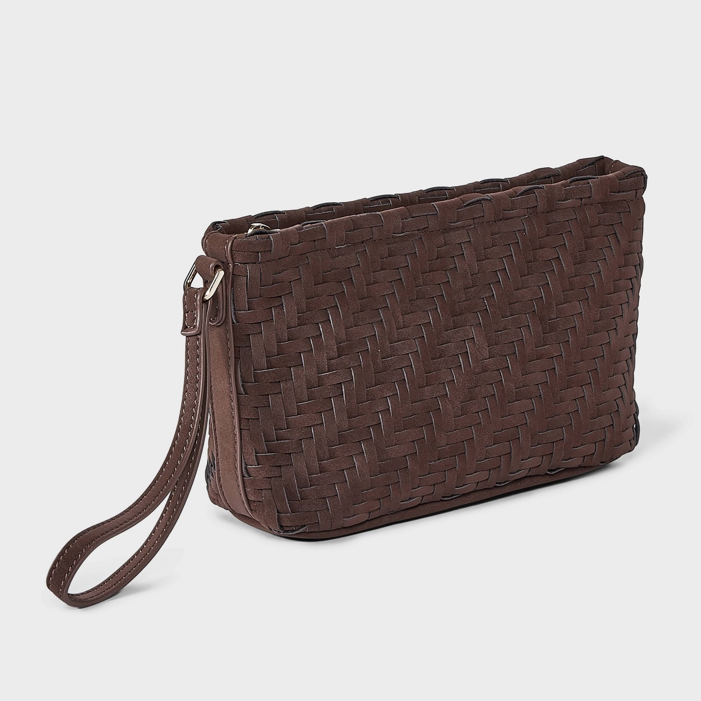 Сумка A New Day Faux Nubuck Woven Wristlet Pouch, цвет: Коричневый — фото 2