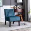 Grungis Velvet  Accent Chair with Minimalist Design,29.5"W Armless Chairs with Solid Wood Legs for Bedroom,Reading Room,2PC - 3 of 4