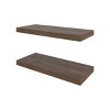 SEVOBAL Decorative Wall Shelf Grey Walnut Floating Shelf Concealed Mounting for Modern Home Decor, Gray, 31.5"*9.8"*1.5" - 2 of 4
