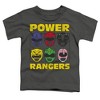 Powr Rangers Ranger Heads Kids T Shirt For Toddlers, Charcoal - 2 of 4