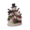 Transpac Dolomite Light Up Jolly Snowmen Décor - Festive Christmas Decorative Objects for Holiday Cheer - 4 of 4
