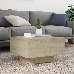 Clihome Modern Square Coffee Table with Textured Finish,Textured Center Table with Inviting Design for Cozy Living Spaces - 1 of 4