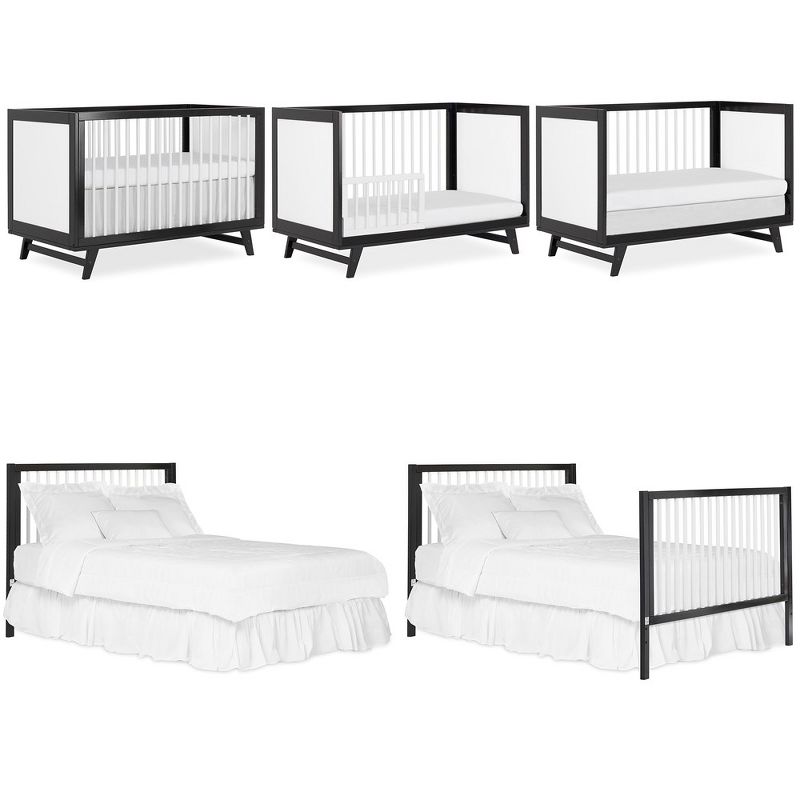 Dream On Me Carter 5-in-1 Full Size Convertible Crib, Black And White, 5 of 9