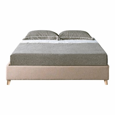 Full Hillema Upholstered Platform Bed Cinnamon - miBasics