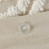 Sapphtopaz Duvet Cover Set Tufted Chenille Medallion Embroidery Solid Color Bedding 3 Piece 1 Duvet Cover, 2 Pillow Shams - 3 of 4