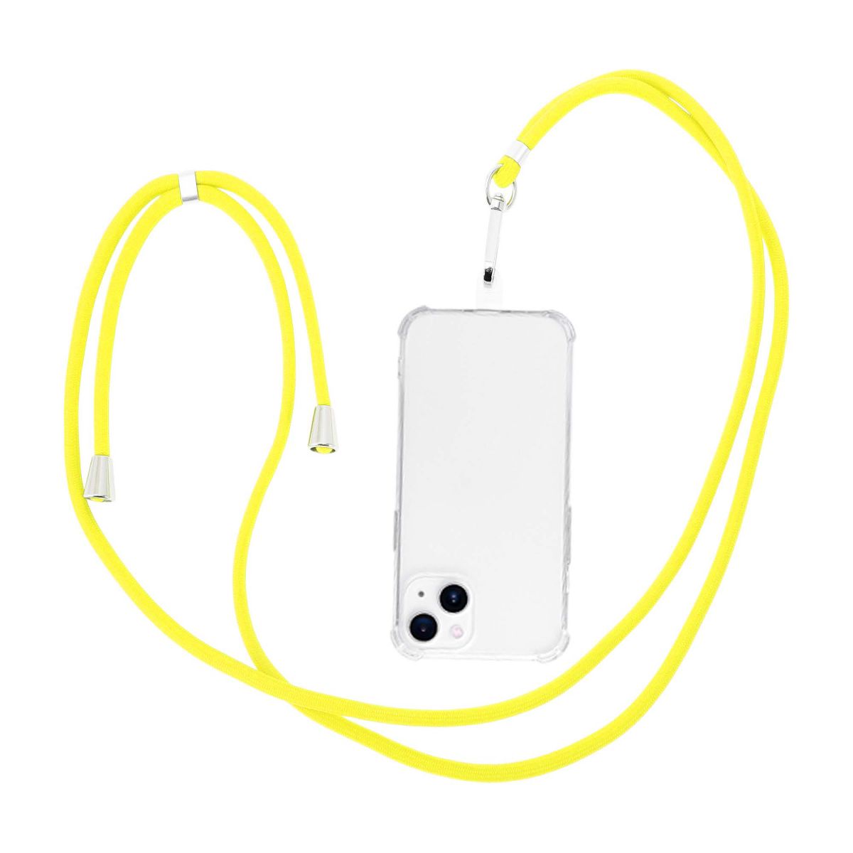 Unique Bargains Adjustable Mobile Phone Strap with Universal Patch Light Yellow 1 Pc