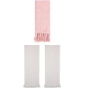 REGALWOVEN 3 Packs Cotton Soft Absorbent Boho Turkish Decorative Hand Towels - 1 of 4