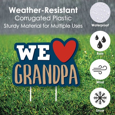 Happy Father's Day Grandpa Yard Sign Set with Stakes