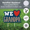 Big Dot of Happiness Grandpa, Happy Father's Day - Yard Sign and Outdoor Lawn Decorations - We Love Grandfather Yard Signs - Set of 8 - 3 of 4