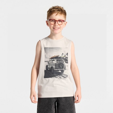 Детские Cat & Jack Boys' Graphic Tank Top - Cat & Jack™ Gray S