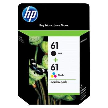 HP 61 2pk Ink Cartridges - Black, Tri-color (CR259FN#140)